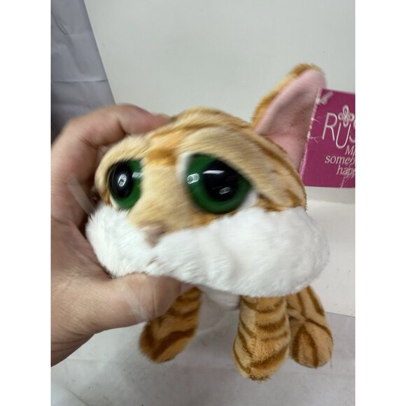 W/ TAGS VTG Russ Berrie CHILIE Kitty Cat Plush Lil Peepers Big Eyes Orange Tabby - Picture 4 of 12